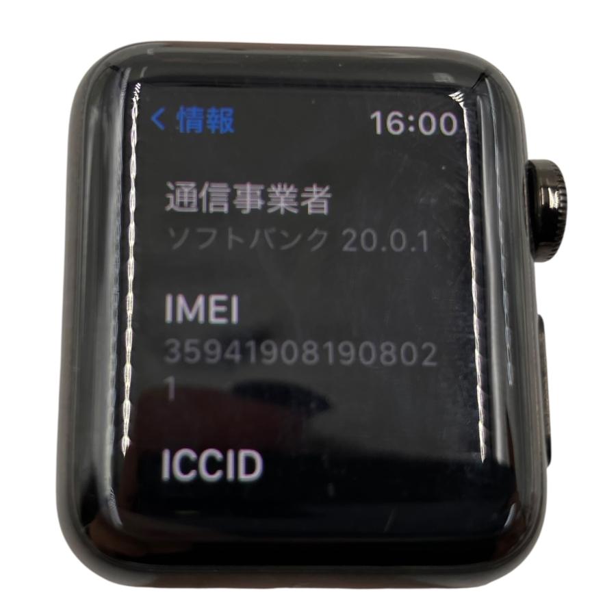 □Apple Watch Series3 38mm Cellular A1889 ブラック GPS+Cellular