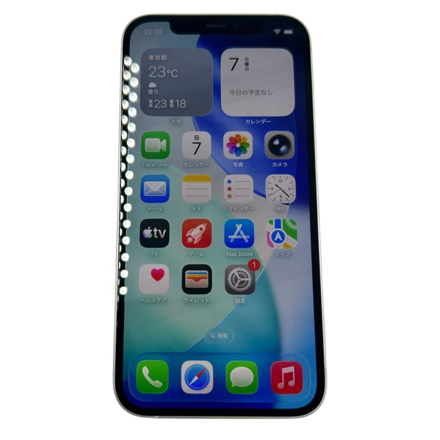 □iPhone 12 64GB ホワイト MGHP3J/A 判定○ 動作確認済み バッテリー