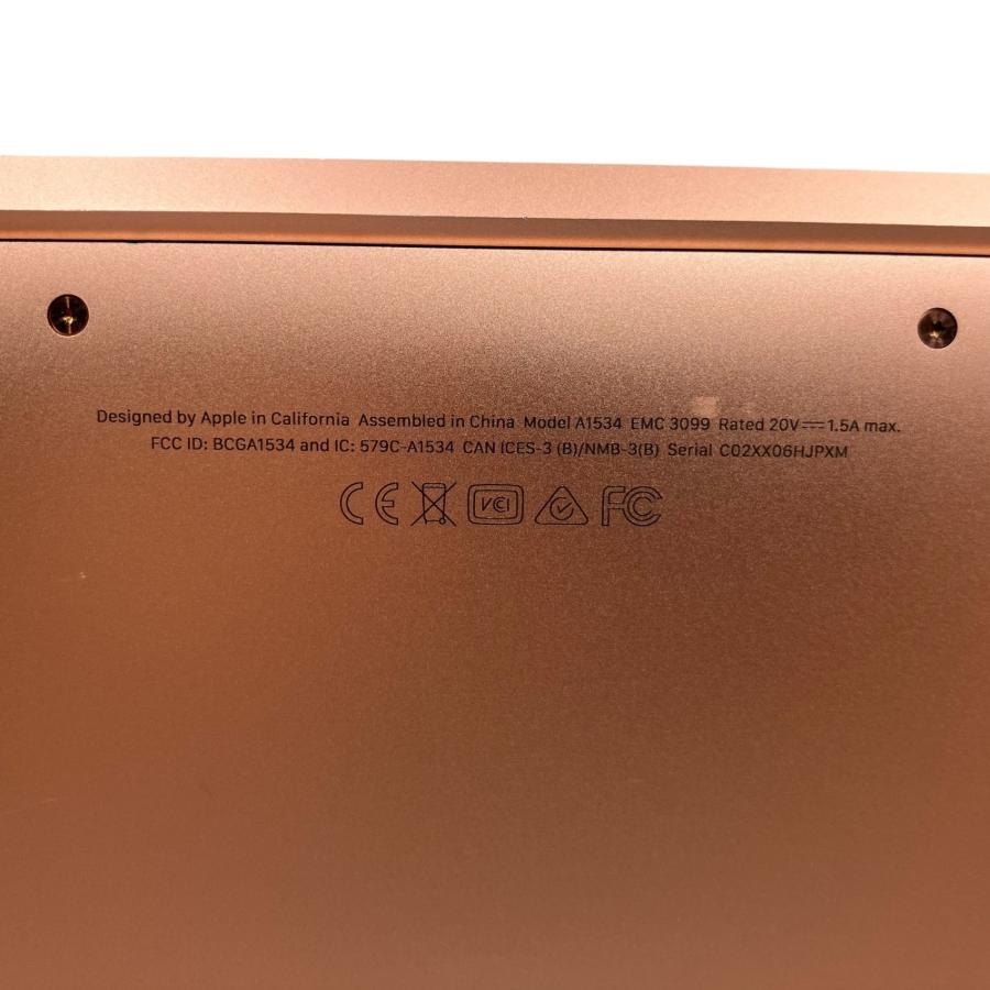 □Apple MacBook Retina 12インチ 2017 A1534 Core m3 1.2GHz 8GB