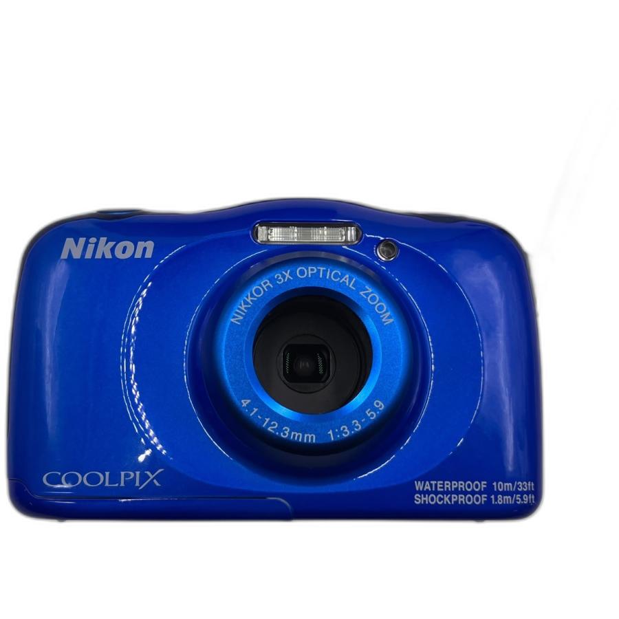 □ Nikon COOLPIX W100 デジタルカメラ ブルー 防水 耐衝撃 Wi-Fi