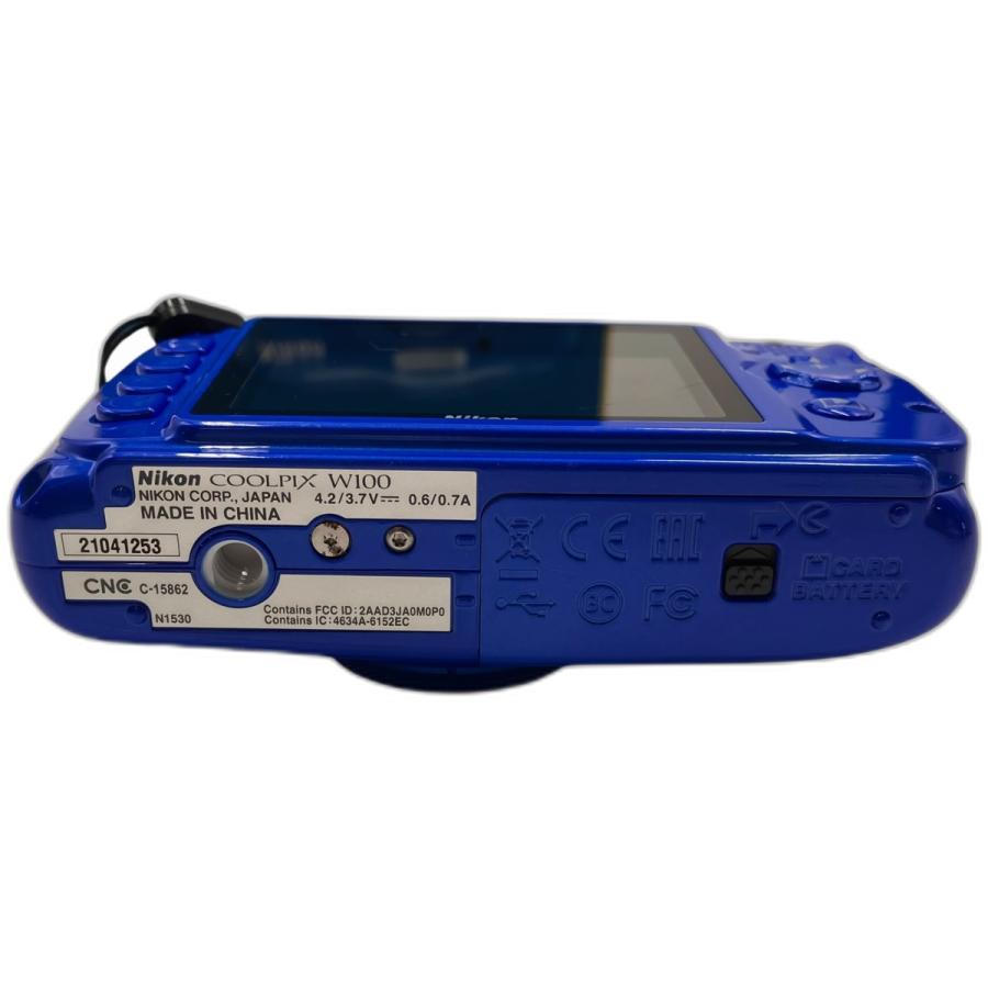 □ Nikon COOLPIX W100 デジタルカメラ ブルー 防水 耐衝撃 Wi-Fi