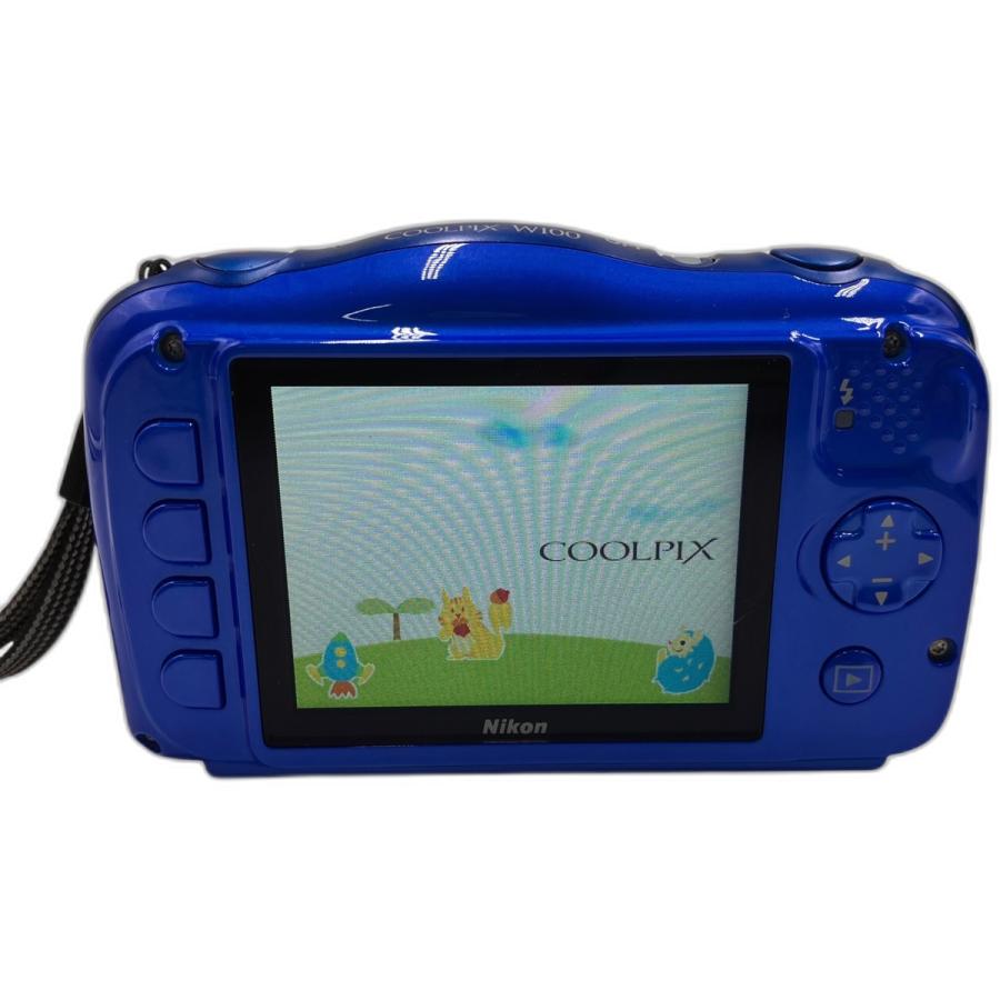 □ Nikon COOLPIX W100 デジタルカメラ ブルー 防水 耐衝撃 Wi-Fi