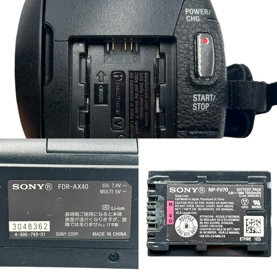 □ SONY FDR-AX40 4K Handycam ビデオカメラ ZEISS 20x 光学ズーム