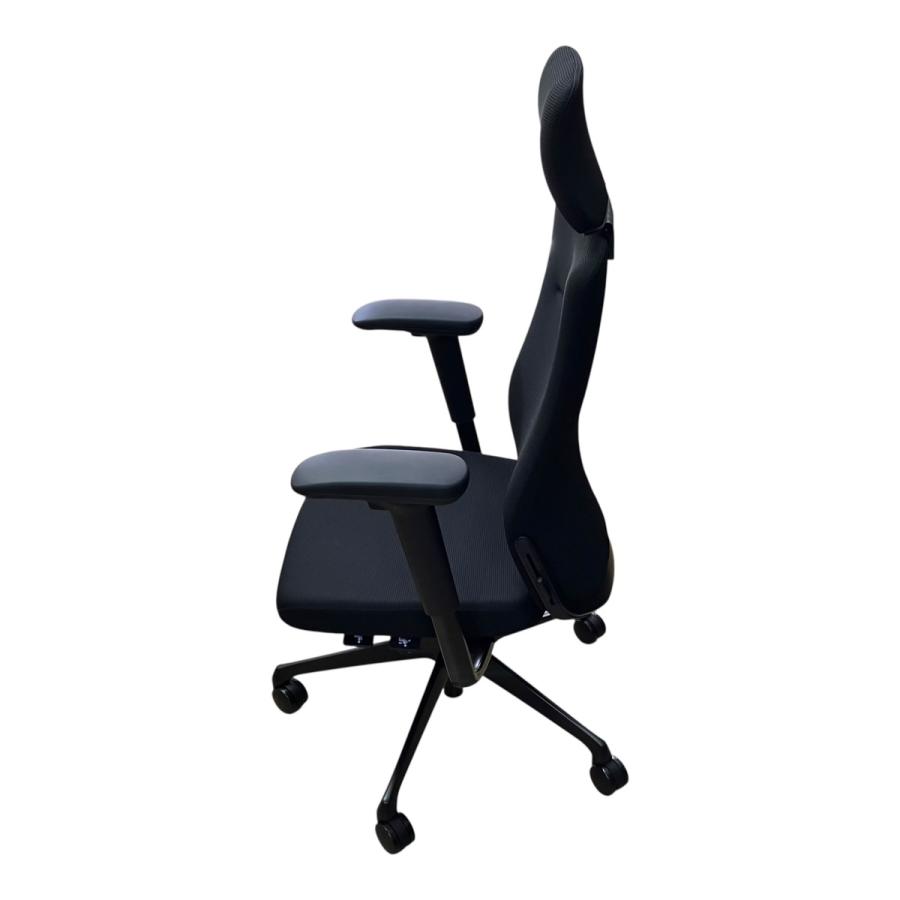 □△ 美品 オカムラ オフィスチェア デスクチェア ヘッドレスト 昇降 