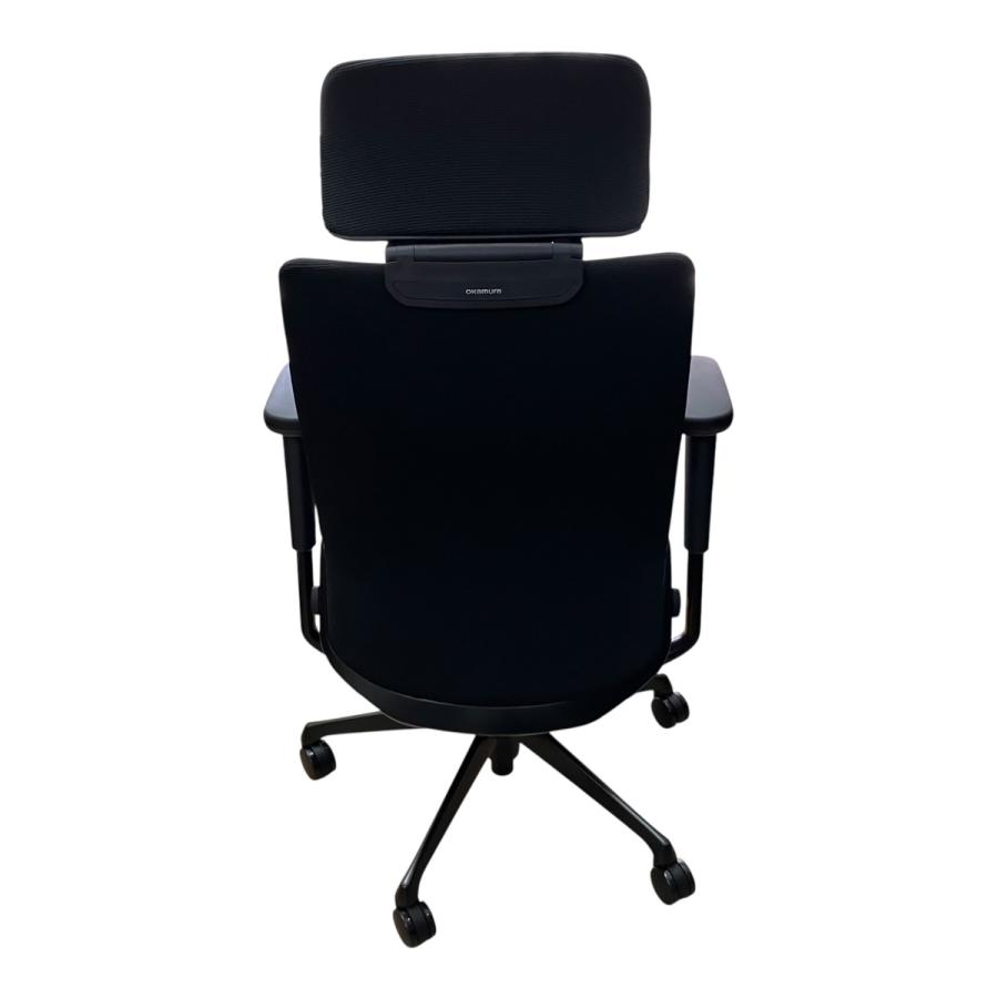 □△ 美品 オカムラ オフィスチェア デスクチェア ヘッドレスト 昇降 