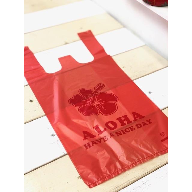 ALOHA柄レジ袋（S)100枚（クリックポストにて配送） : マラサダワゴン