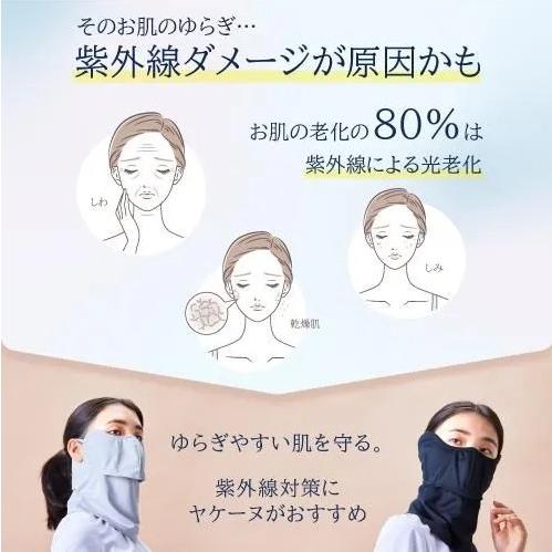 ヤケーヌ 目尻プラス スナップボタン留 フェイスマスク 日焼け UVカット スポーツ | YAKeNU | 08