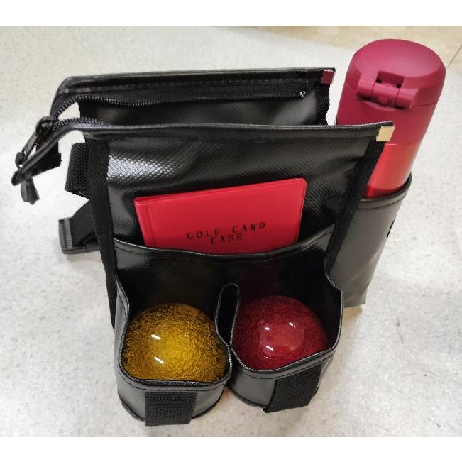 マレットゴルフ ポーチ ボール入れ 大容量 ボール収納 ウエストポーチ マレットゴルフ用品 | ブランド登録なし | 03