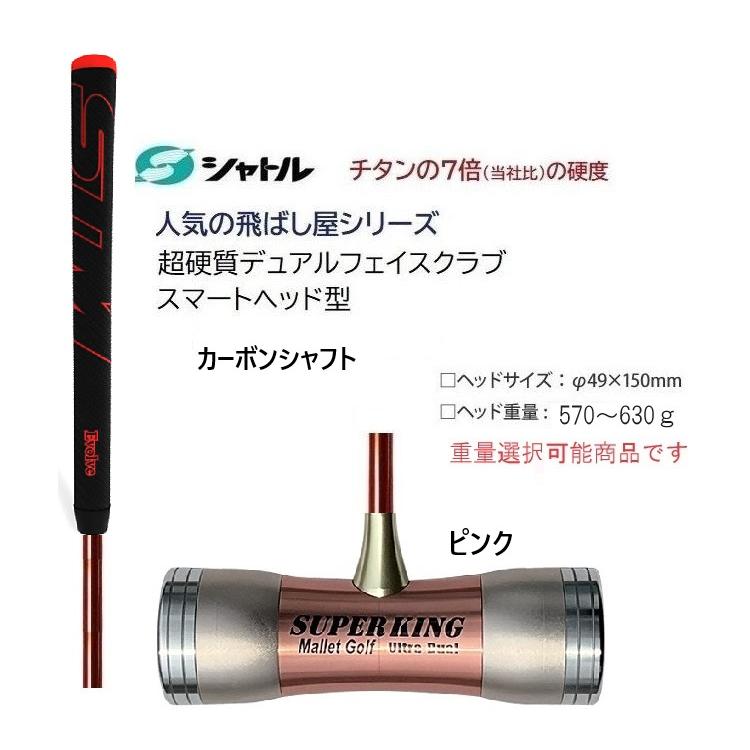 マレットゴルフ セット スティック 5点 シャトル 超硬2層ヘッド