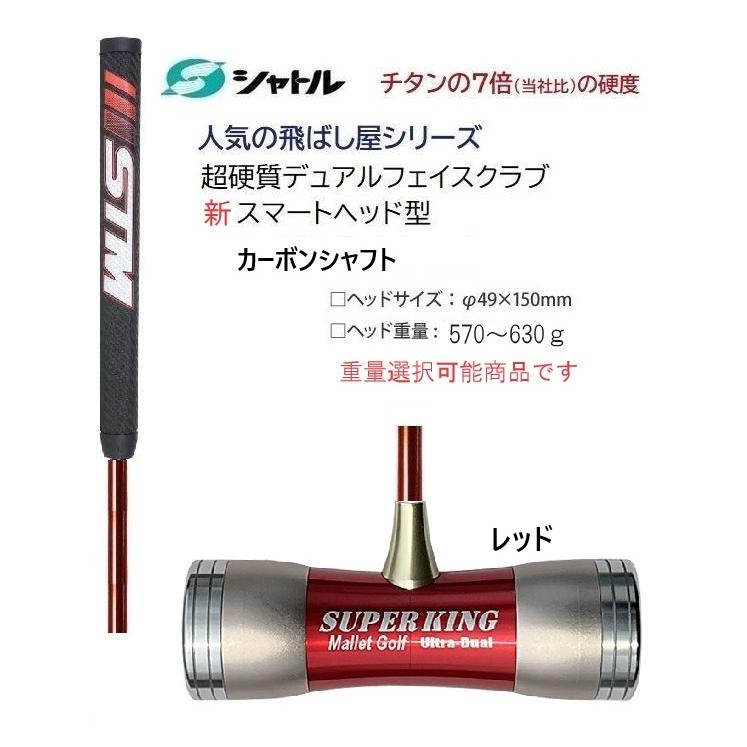 マレットゴルフセット スティック 5点 シャトル 超硬2層ヘッド ポーチ