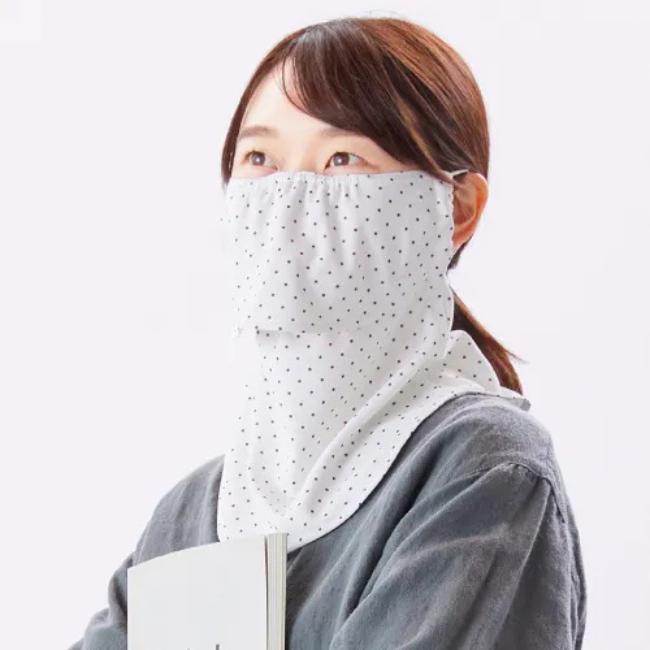 ヤケーヌ公式 スタンダード フェイスマスク 日焼け UVカット スポーツ 敏感肌 息苦しくない 可愛いドット柄 | YAKeNU | 02
