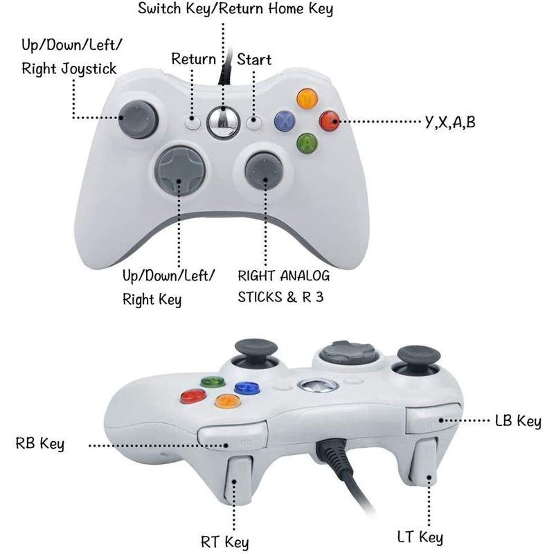 Xbox360 安いそれに目立つ コントローラー Pc 有線 ゲームパッド ケーブル Xbox 36 8 Win7 10 Windows