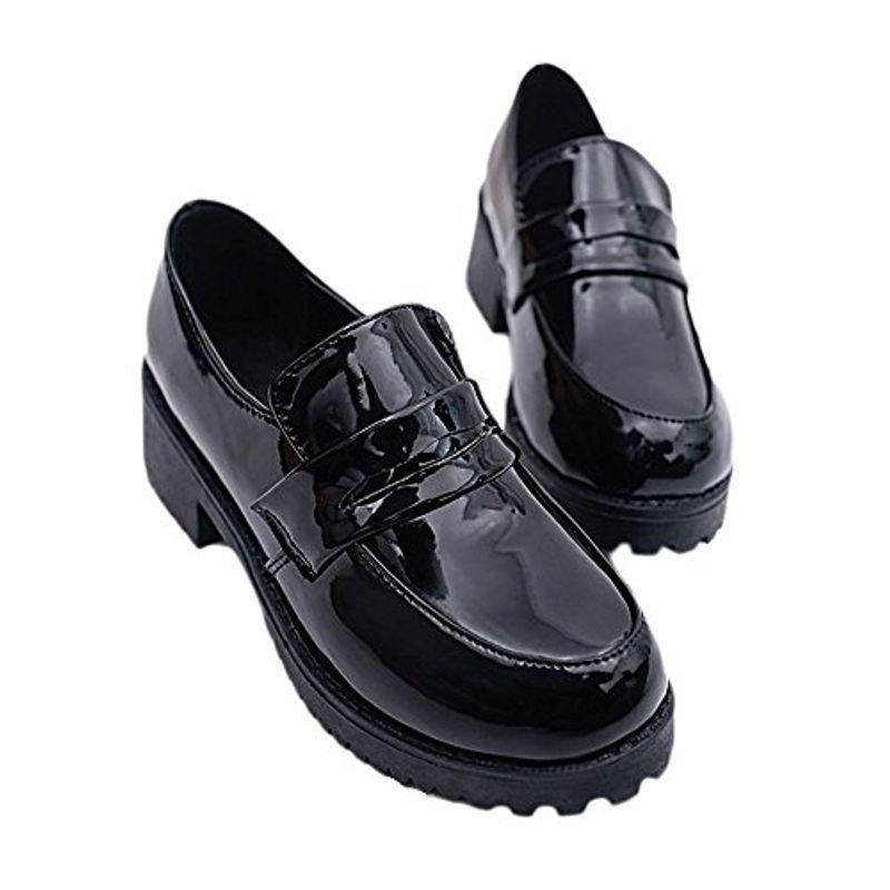 人気ブランド新作豊富 シンプル レディース パンプス ローファー F M メーカ ファッション 太ヒール 軽 黒 シューズ スリッポン コスプレ 厚底 ローヒール ローファー Www Sustentec Com Br