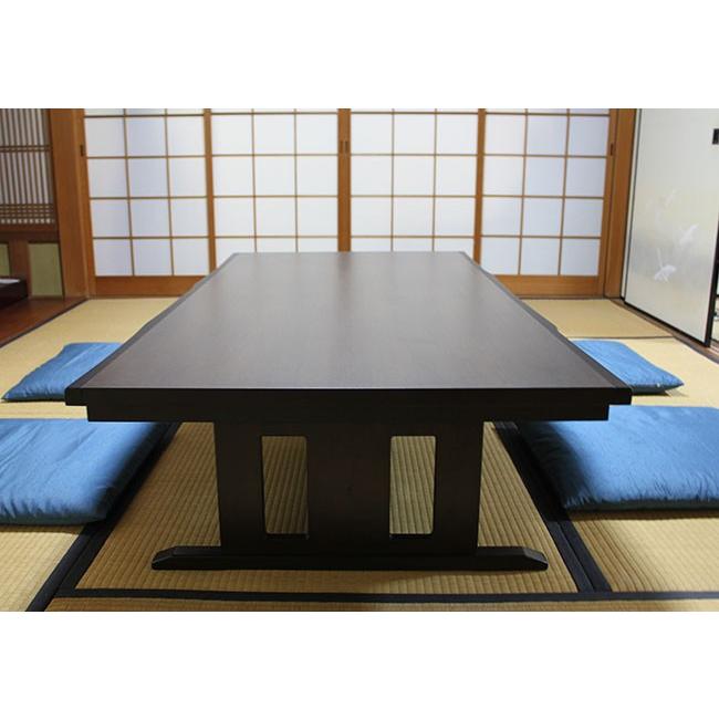 和室用ダイニングセット 和洋兼用 洛北（古木色） テーブル幅180×奥90cm×高さ62cm 7点セット（テーブル×1台 イス×6脚）｜malsyo｜04