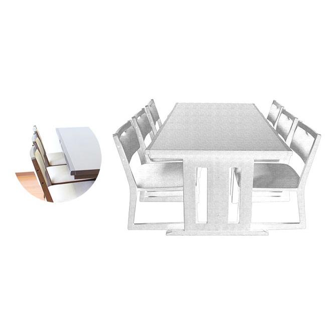 和室用 ダイニングテーブルセット 6人掛け ダイニング7点セット