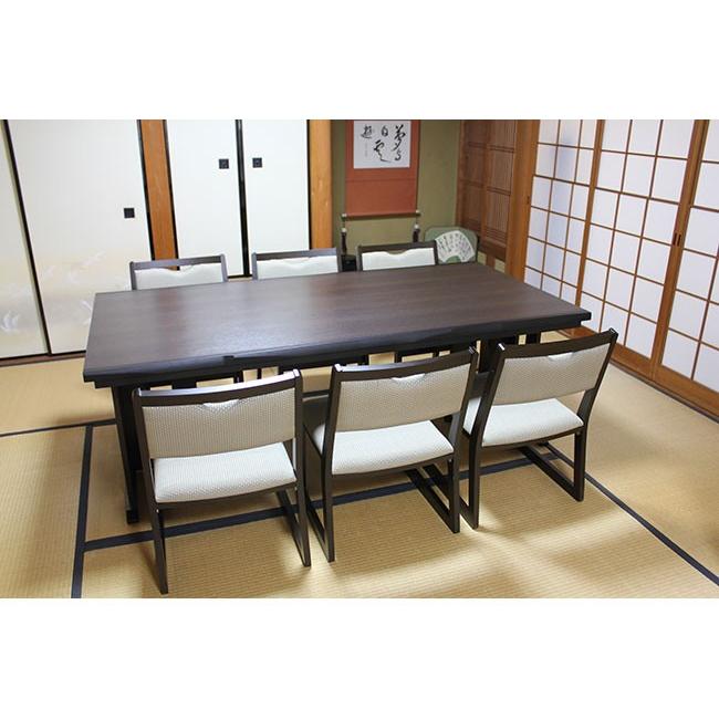 No5 木曽　本山漆器　ダイニングテーブル　6人用　業務用　低め　テーブルのみ 和室用 ダイニングテーブルセット 6人掛け ダイニング7点セット