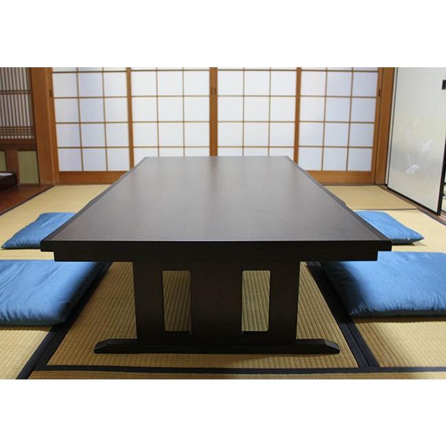 和室用 ダイニングテーブルセット 6人掛け ダイニング7点セット 和洋兼用 洛北 天然木 古木色 幅180×奥90cm×高さ70cm 椅子6脚_3