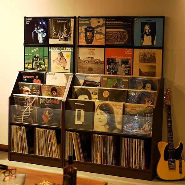 レコードディスプレイレール　LP4枚用2本セット レコードディスプレイレール LP4枚用2本セット インテリア おしゃれ