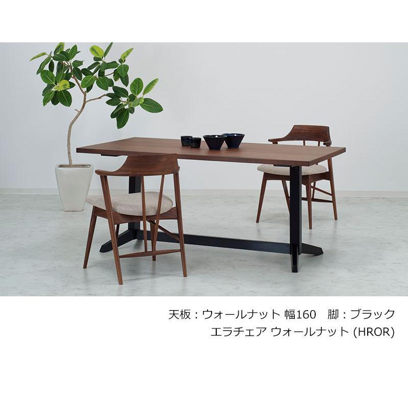 ダイニングテーブル 幅180cm レッドオーク突板 ロイ ROI 木製テーブル 天然木突板 食卓 北欧風 SLT-1800NA SLL-02-1BK SLL-02-2BK_2