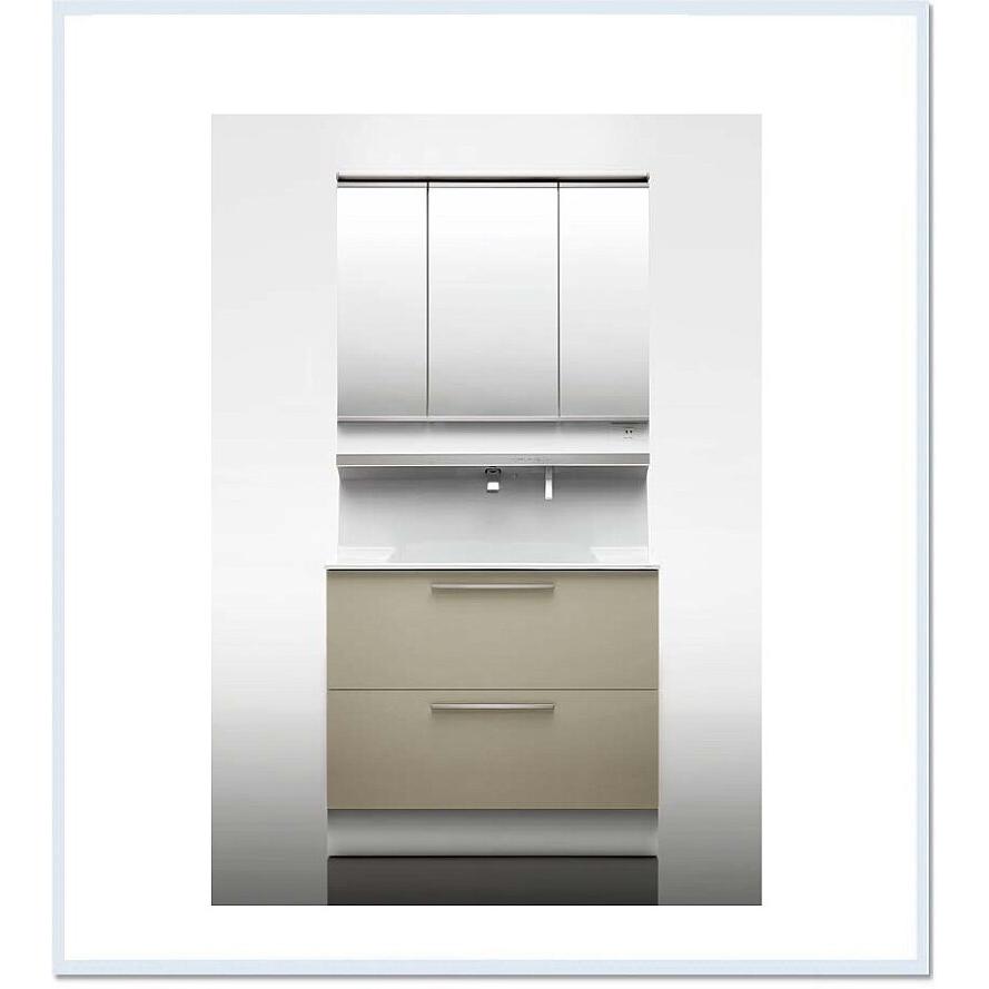 LDSFB090BCGDN1+LMFB090A3GLG1G　TOTO 洗面化粧台 オクターブW900 2段引き出し＋タッチレスワイドLED3面鏡　送料無料 | オクターブ（TOTO）