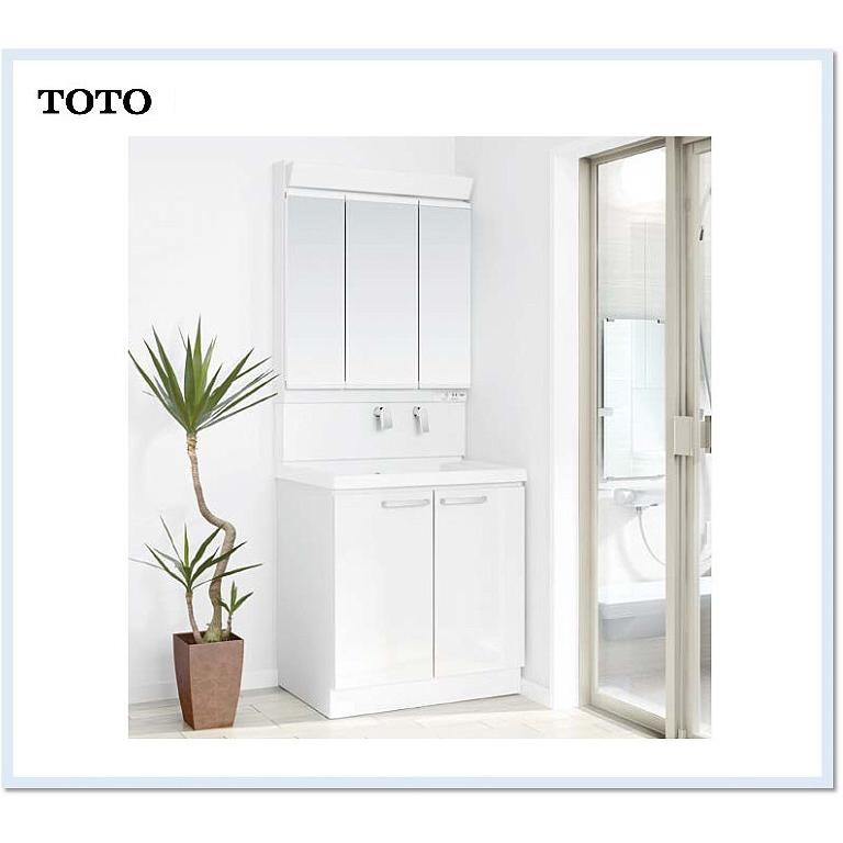 SALE／99%OFF】 ＴＯＴＯ 洗面化粧台 サクア W750 開き扉 3面鏡 ベーシック