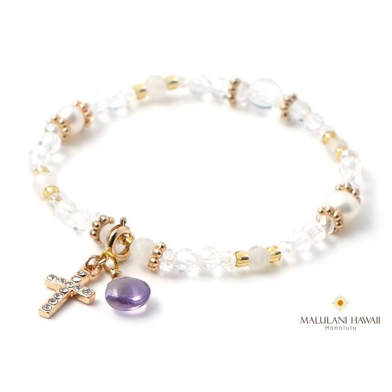 マルラニハワイ 厄除けと祈りのクロス 万能 ブレスレット レディース