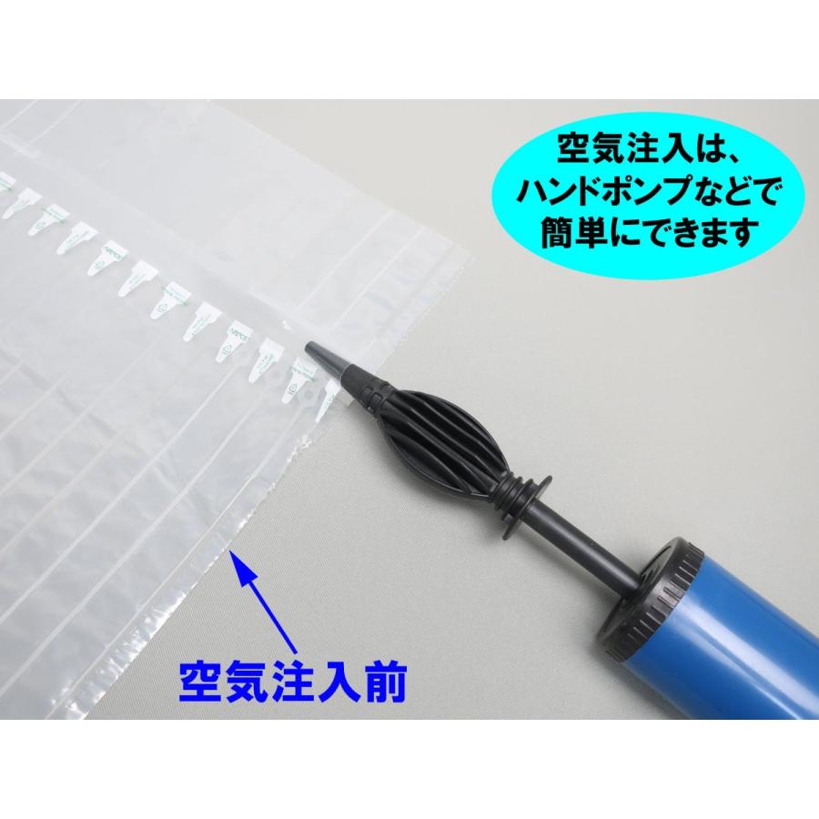 17インチノートパソコン用エアー緩衝材 100枚ポンプ付 エアマッスル 空気緩衝材 エアーバック エアクッション 梱包 (100枚ポンプ付)｜malus-shop｜04