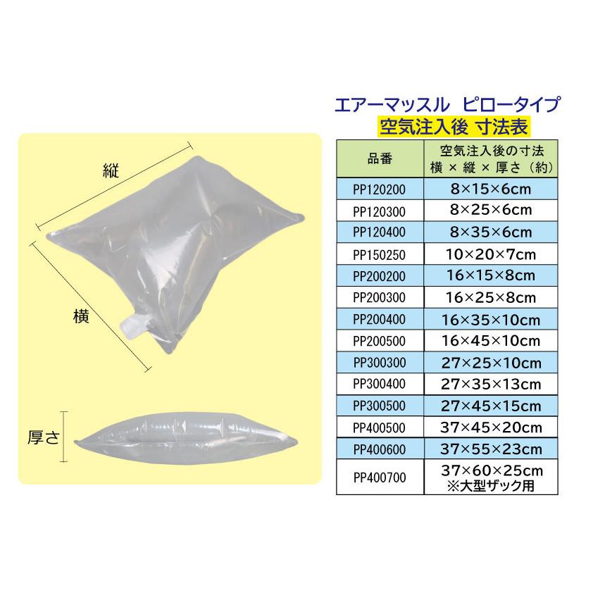 エアマッスル ピロータイプ PP200400 100枚ポンプ付 エアクッション