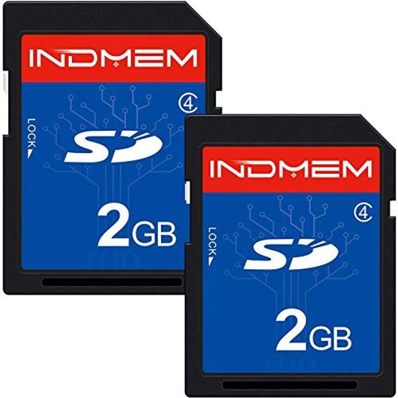 人気ブランドの INDMEM 2枚セット フラッシュメモリカード カメラカード メモリカード SLC Class4 2GB SDカード SDカード