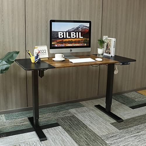 BilBil デスク パソコンラック つくえ 電動昇降式 机 電動式スタンディングデスク オフィスワークテーブル 昇降 :a