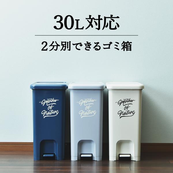 平和工業 ゴミ箱 おしゃれ 30L袋可 26L 約幅25cm キッチン 分別 スリム