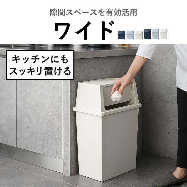 ゴミ箱 おしゃれ 45L袋可 フラップ 2段 スリム ワイド キッチン 分別