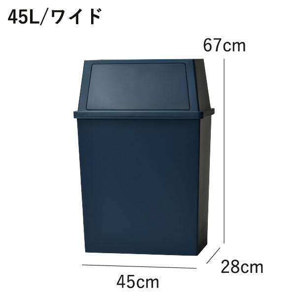ゴミ箱 おしゃれ 45L袋可 フラップ 2段 スリム ワイド キッチン 分別