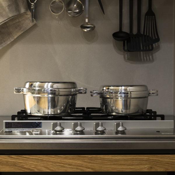 KING Series 無水鍋 ih対応 日本製 24cm 両手鍋 おしゃれ ガス火