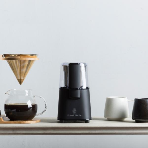 電動ミル おしゃれ コーヒー豆 珈琲グラインダー ミルグラインダー ムラがでにくい ギフト Russell Hobbs ラッセルホブス コーヒーグラインダー マットブラック｜mamachi｜04