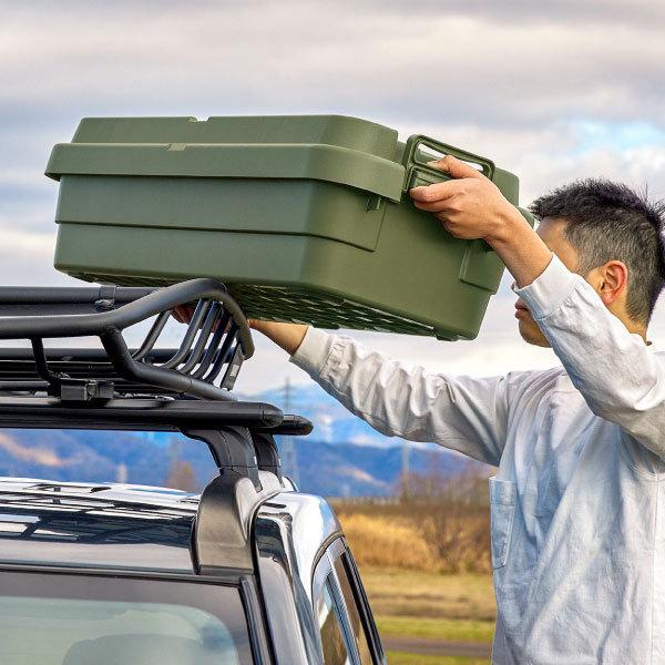 大人気新品 収納 おしゃれ 収納ボックス 外 キャンプ 車 上 荷物 カールーフ 黒 スタッキング プラスチック 北欧 インテリア雑貨 トランクカーゴ Tc 70s Low 40l 2個セット Whitesforracialequity Org