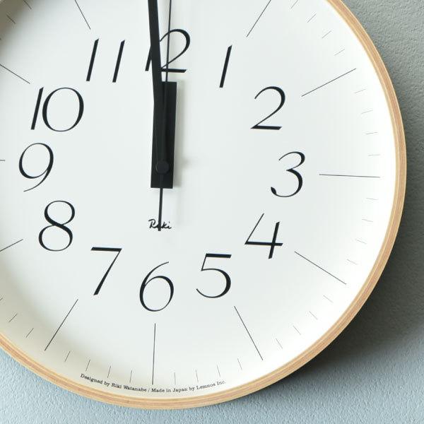 7699円 【新発売】 Lemnos Riki Clock レムノス リキ クロック RC WR20-02 WH 電波時計 掛け時計 かけ時計