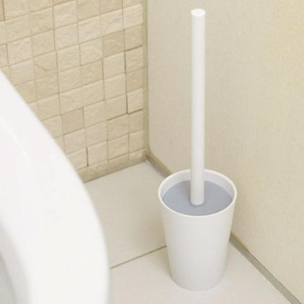 トイレブラシ 掃除 トイレ おしゃれ コンパクト 収納 シンプル 北欧 ホワイト ブラウン インテリア雑貨 tidy ティディ プラタワ フォートイレ ブラシセット|mamachi|02