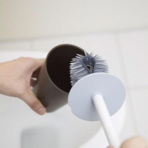 トイレブラシ 掃除 トイレ おしゃれ コンパクト 収納 シンプル 北欧 ホワイト ブラウン インテリア雑貨 tidy ティディ プラタワ フォートイレ ブラシセット|mamachi|03