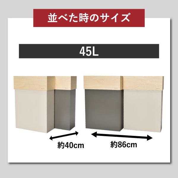 ヤマト工芸 ゴミ箱 45リットル対応 おしゃれ 分別 スリム