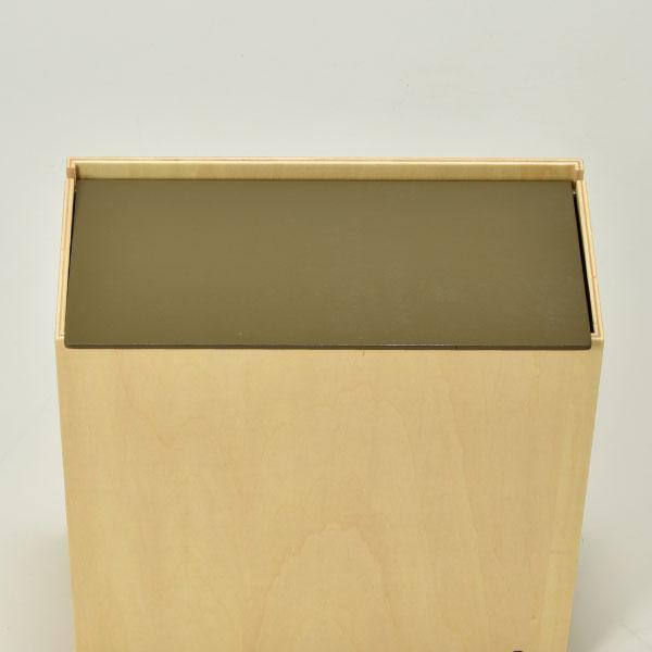 ゴミ箱 木製 おしゃれ 8リットル 袋が見えない ダストボックス 8L インテリア雑貨 北欧 日本製 天然木 ヤマト工芸 SLIM DUST ウォールナット 2個セット｜mamachi｜04
