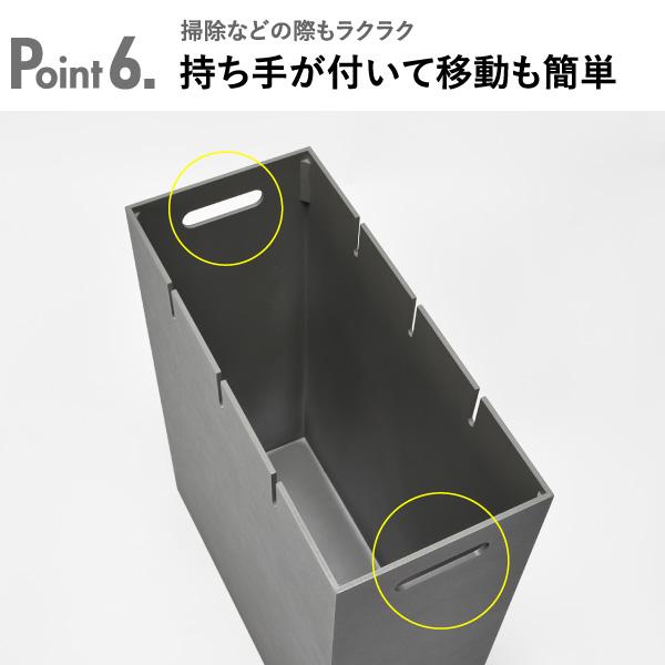 ゴミ箱 スリム おしゃれ 分別 キッチン ダストボックス リビング 袋が見えない 木製 フタなし 60L 当店限定カラー ヤマト工芸 HANGER DUST W キャスター付き_17
