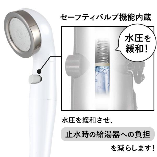 シャワーヘッド ホース付き おしゃれ 北欧 バスアイテム 日本 手元 スイッチ 節水 インテリア雑貨 arromic アラミック BIRAKU2 ビラク Coating MAT BLUEの画像