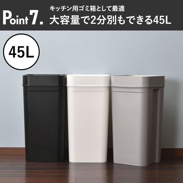 ゴミ箱 45リットル 45L おしゃれ キッチン用 ダストボックス 袋が見えない 分別 スリム 蓋付き ライクイット like-it マルチパーパスビン 木蓋セット 2個セット