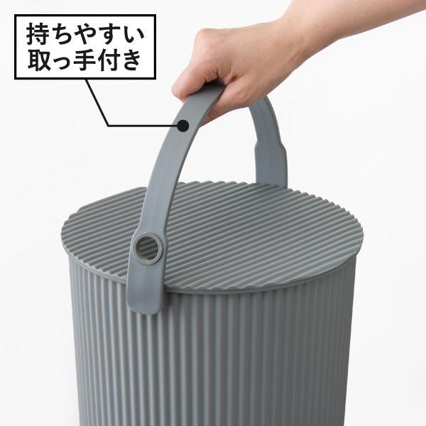 収納ボックス 収納ケース ゴミ箱 おしゃれ フタ付き キッチン オムツ 簡易スツール 屋外 日本製 オムニウッティ omnioutil バケット LLサイズ 20L 3個セット_21