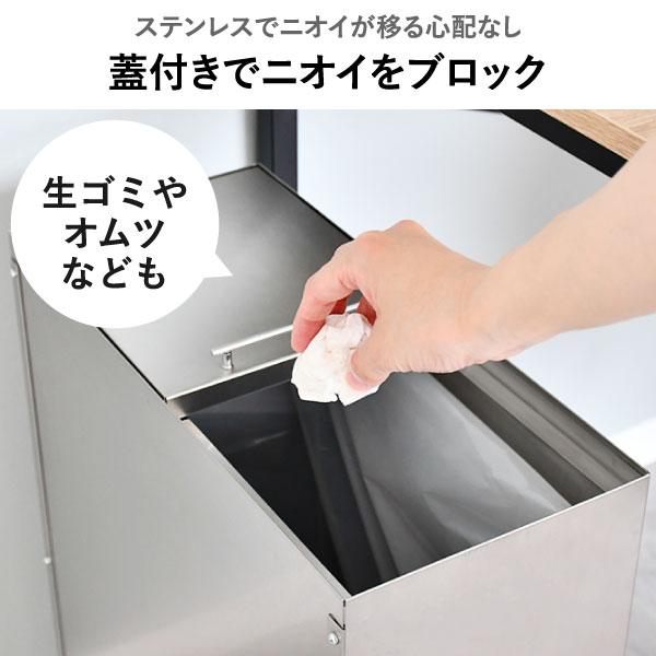 足立製作所 ゴミ箱 45リットル おしゃれ 約幅20cm 分別 蓋付き スリム