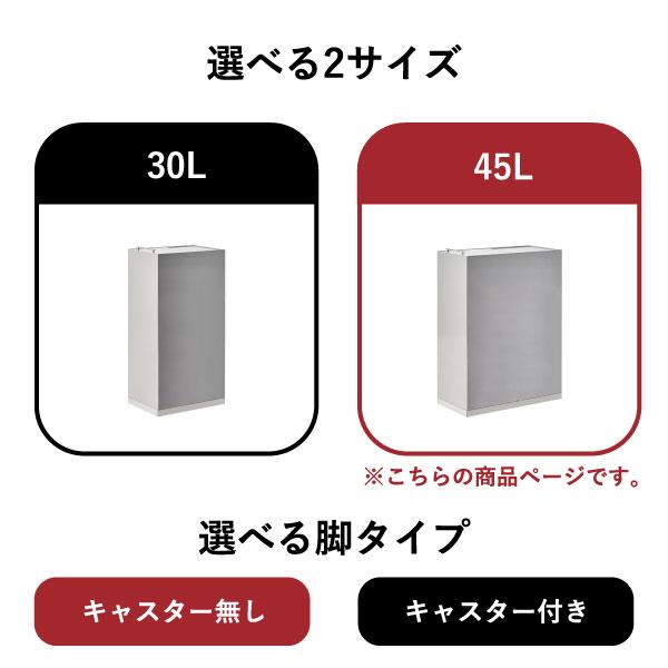足立製作所 ゴミ箱 45リットル おしゃれ 約幅20cm 分別 蓋付き スリム