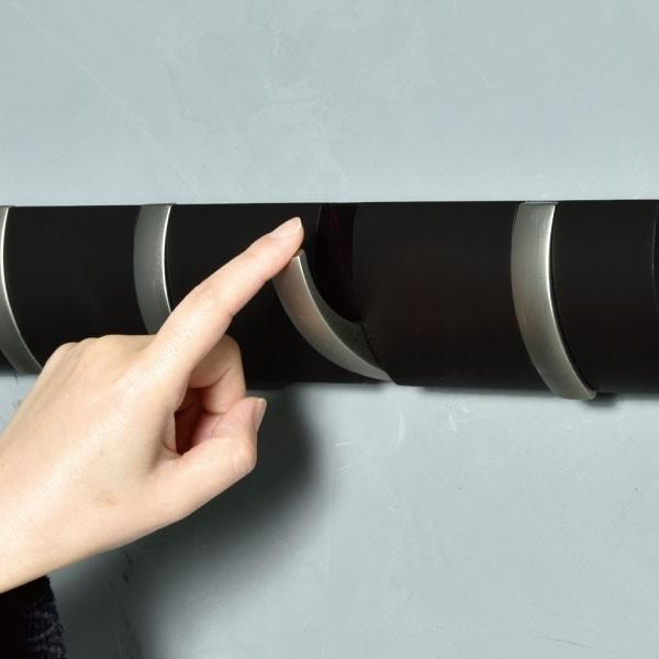 コートハンガー 壁掛け おしゃれ 木製 玄関に ウォール ハンガーフック 壁付け フリップフック ロング 8連 ブラックウォルナット Umbra アンブラ 062a 073 1 001 ママチー 通販 Yahoo ショッピング