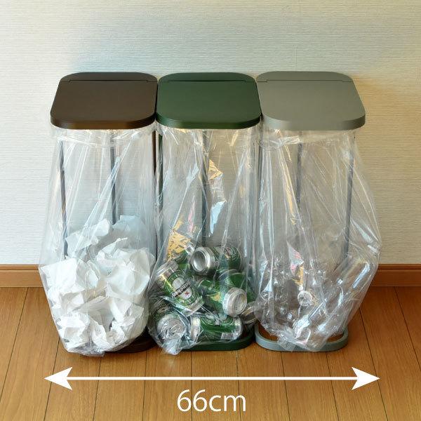 ゴミ箱 45リットル おしゃれ 分別 スリム ダストボックス キッチン 蓋付き フタ スタンド 45l レジ袋 山崎実業 分別ゴミ袋ホルダー LUCE ルーチェ 縦開き 横開き｜mamachi｜24