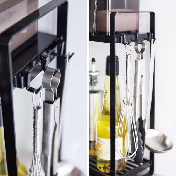 tower 調味料ラック キッチンラック スリム 収納棚 コンロ奥ラック